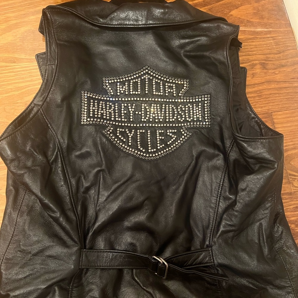 Harley Davidson leather vest small
